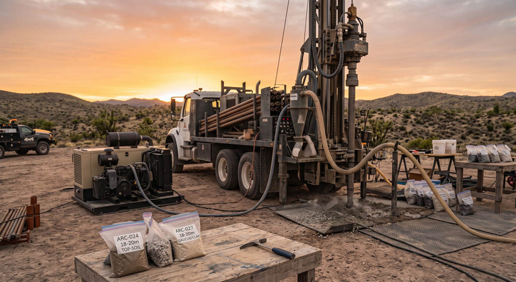 Rotary Percussion (DTH) Drilling  Example
AI generated image